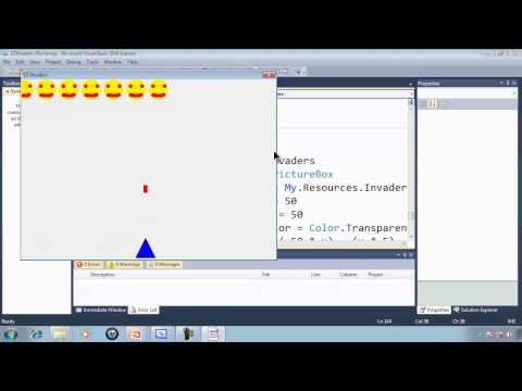 Visual Basic Express 2010 Tutorial 41 Dynamically Adding Invaders Part 10