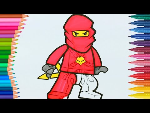 ЛЕГО Раскраска - Окрашивающий LEGO Ninjago - Маленькие руки раскраски для детей