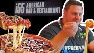 Közel 2KG deep dish pizza challenge 🍕