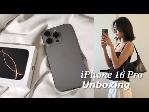 iPhone 16 Pro Unboxing🍎 (Natural Titanium) | aesthetic | camera testing | feat. Lunar New Year vlog