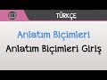 Anlatım Biçimleri - Anlatım Biçimleri Giriş