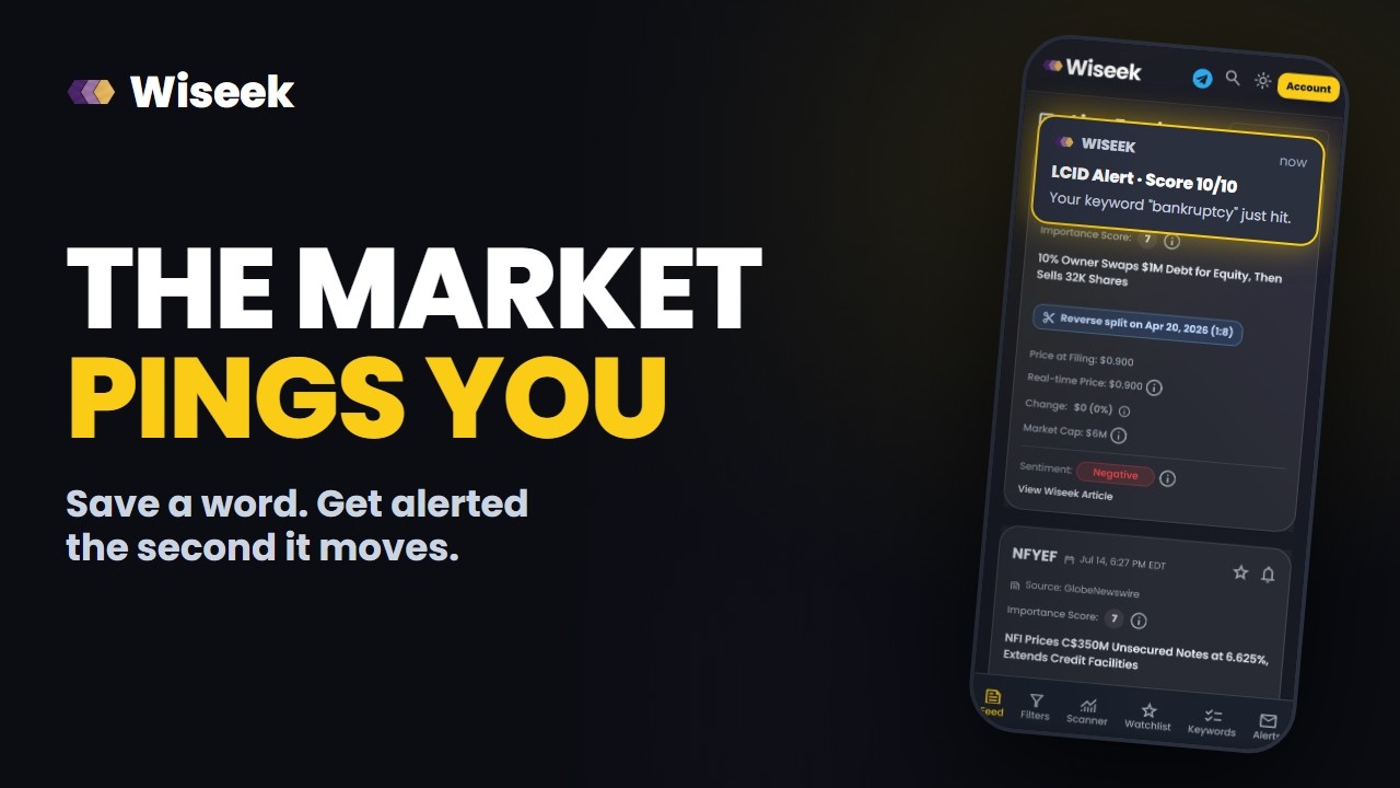 Make the Market Come to You (Wiseek Filters and Keyword Alerts)