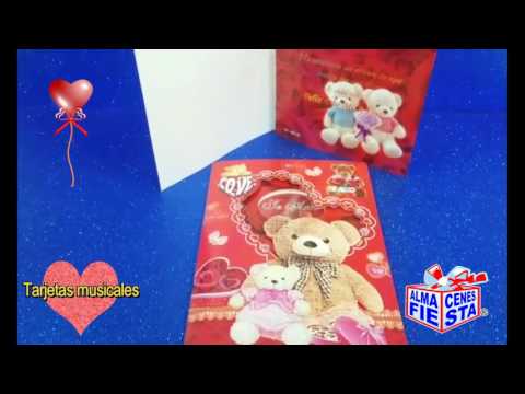 Almacenes Fiesta tarjetas musicales del Amor y de la Amistad