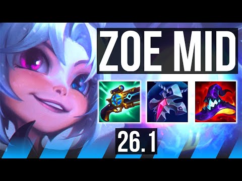 ZOE vs SYNDRA (MID) | 49K damage | NA Master | 26.1