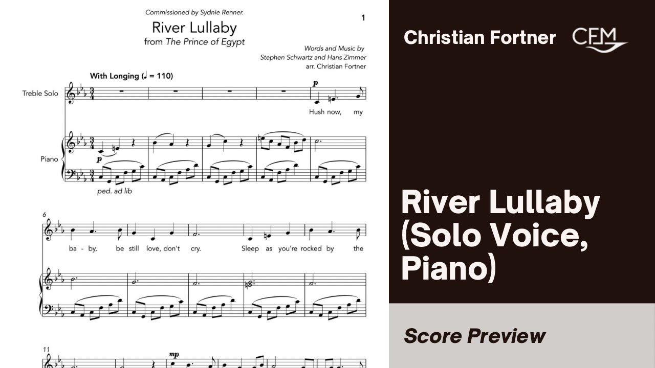 River Lullaby from The Prince of Egypt - arr. Christian Fortner