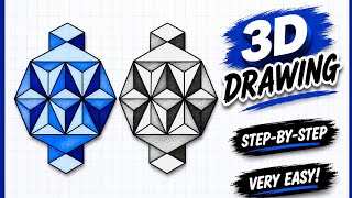 How to Draw a 3D Optical Illusion on Graph Paper | Easy Step-by-Step Drawing
