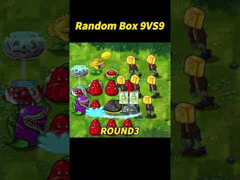 PVZ 1 Fusion Challenge! 9 Plant Boxes vs 9 Zombie Boxes#pvz #plantsvszombies #pvzchallenge