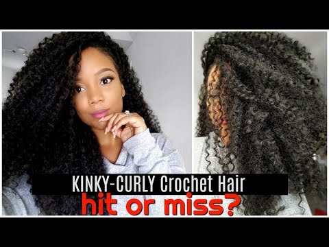 💜X-PRESSION OUTRE KINKY CURLY CROCHET HAIR!...