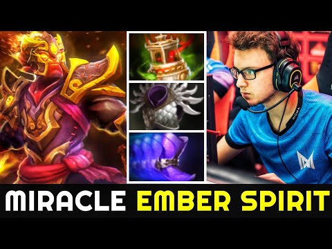 MIRACLE Ember Spirit destroy MATUMBAMAN PA with Old School Spirit Vessel Build 7.26 Dota 2