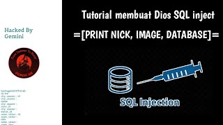 🔴 Tutorial Cara membuat Dios SQL =[PRINT NICK IMAGE DATABASE]=