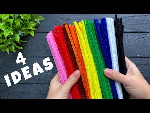 4 IDEAS Pipe Cleaner Crafts Animals Chenille Wire EASY & FUN