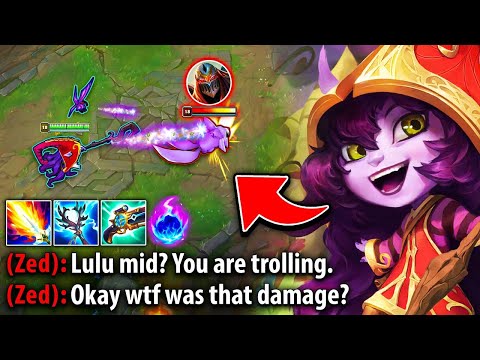 This Zed made a mistake under estimating my Lulu Mid tech… (HE GOT DESTROYED)