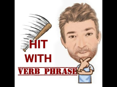 Hit with - Verb Phrase (519) Four Meanings - English Tutor Nick P
