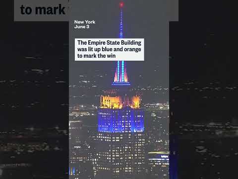 N.Y. celebrates as Knicks win NBA Finals game one