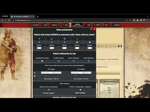 How to Scavenge With a Script in Tribal Wars - Super easy
