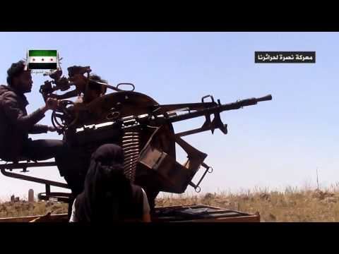 استهداف مقرات النظام في تل كروم في ريف القنيطرة برشاش 14.5 من قبل الجيش الأول