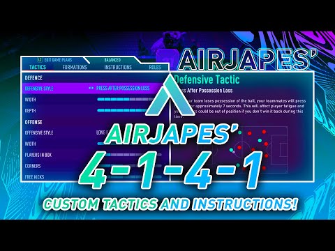 REVIEWING AIRJAPES' 4-1-4-1 CUSTOM TACTICS AND PLAYER INSTRUCTIONS! - FIFA 21 Formation Review