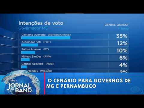 Novas pesquisas revelam cenário para governos de MG e Pernambuco | Jornal da Band