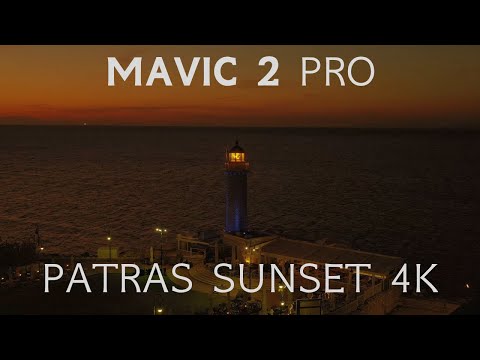 STUNNING SUNSET AT PATRAS HELLAS-GREECE - MAVIC 2 PRO DRONE - 4k