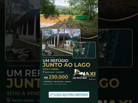 Sítio Junto ao Lago por R$ 230 Mil | Rancho Grande – Concórdia/SC #concordia #imoveissc