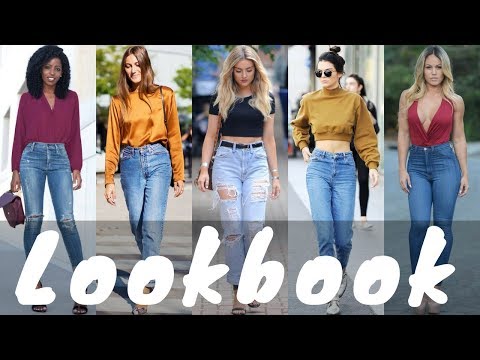 Latest High Waisted Jeans Outfit Ideas for Spring 2018...