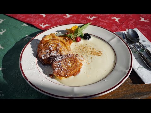 Rezept: Gebackene Apfelringe mit Mostschaum | Hofgschichtn aus Oberösterreich