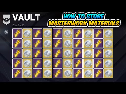 How to Farm and Store Masterwork Materials (SOLO FRIENDLY)