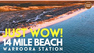 AUSTRALIA'S BEST BEACH CAMP? 14 MILE BEACH CAMP, Warroora Station, Caravan Camping Western Australia