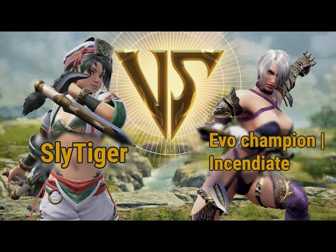 Evo Champion Incendiate who is followed by okubo on twitter (Ivy) VS SlyTiger (Talim)