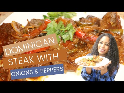 Quick Dominican steak with onions and peppers | At Home With Ros Emely