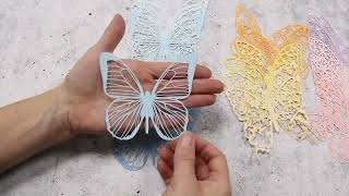 Papierové výrezy Motýľ 120x120mm, 6ks/bal.