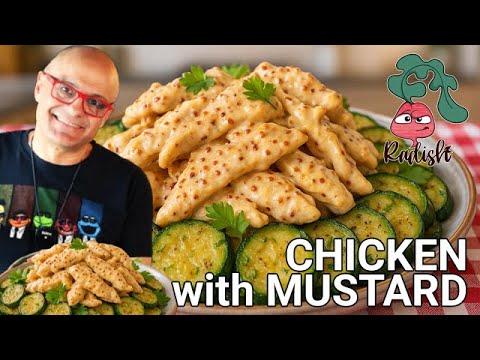 CHICKEN WITH MUSTARD AND SAUTEED ZUCCHINI - The perfect summer recipe!