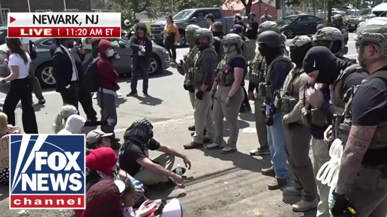 WATCH: Protesters CLASH with federal agents outside NJ facility