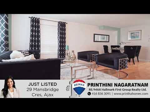 29 Mansbridge Cres,Ajax