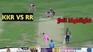 IPL 2020: KKR VS RR full highlight !! KKR VS RR
