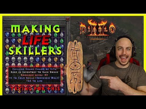 Diablo 2 Resurrected - Rerolling Baal Grand Charms, 105 Perfect Gems