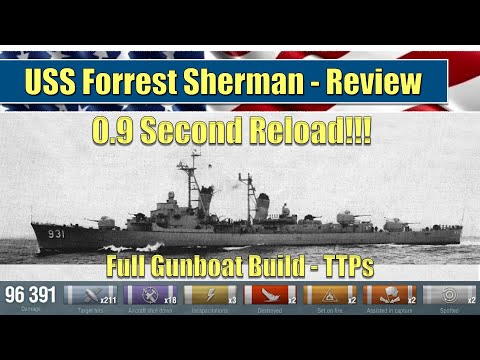 USS Forrest Sherman Full Gunboat Build 1st Impressions | World of Warships