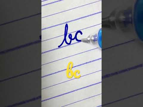 bc - Learn to write cursive small letter connections | Cursive handwriting practice for beginners