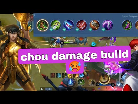 Chou best build || chou gameplay insane damage #choufreestyle #chou #mobilelegends #chougameplay