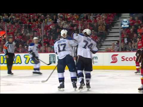 Vladimir Sobotka goal Mar 24 2013 St. Louis Blues vs Calgary Flames NHL Hockey