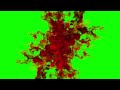 4K Blood Splat Green Screen