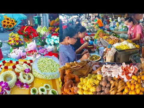 The Price & Flower Decorations, Dried Foods, Seafood, & Breakfast @ Central Market