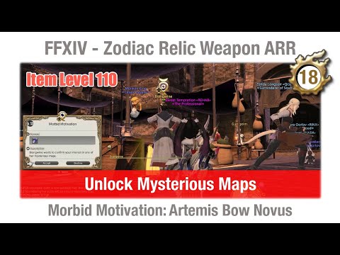 FFXIV Unlock Mysterious Maps - Morbid Motivation - Artemis Bow Novus (Item Level 110)