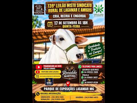 139° Leilao Sindicado Rural de Lagamar e Amigos 27-09-2026