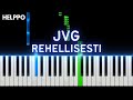 JVG - Rehellisesti (kertosäe) Helppo Piano Tutorial