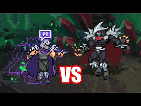 Shredder vs Super Shredder - TMNT shredder's revenge dlc dimension shellshock gameplay