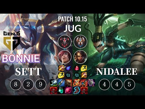 GEN Bonnie Sett vs Nidalee Jungle - KR Patch 10.15