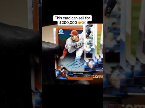 THIS CARD CAN SELL FOR $200K!! 🤯 He pulled a Shohei Ohtani Bowman Chrome Orange rookie auto! 👀
