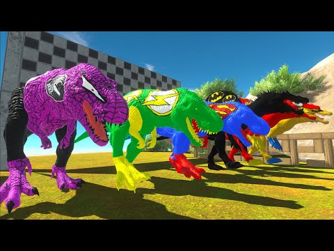 Hunting found Jurassic world evolution 5 T-REX DC vs Marvel Superhero - Dinosaurs Race Champions