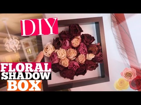 Part of a video titled DIY Floral Shadow Box! How to Preserve Dried Flowers in 2 ...